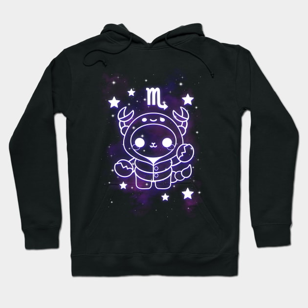 Scorpio kawaii zodiac sign Hoodie by NemiMakeit